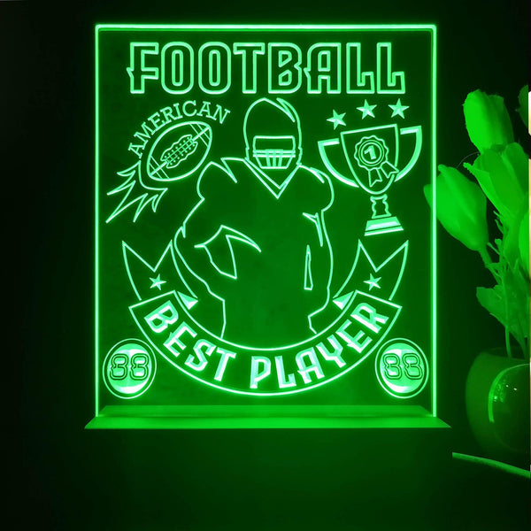 ADVPRO Football – bast player Tabletop LED neon sign st5-j5099 - Green