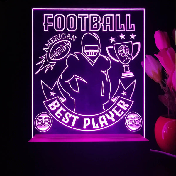 ADVPRO Football – bast player Tabletop LED neon sign st5-j5099 - Purple