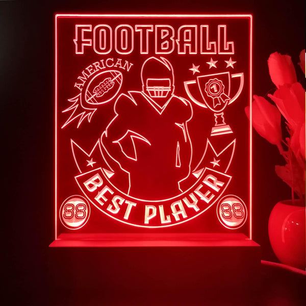 ADVPRO Football – bast player Tabletop LED neon sign st5-j5099 - Red