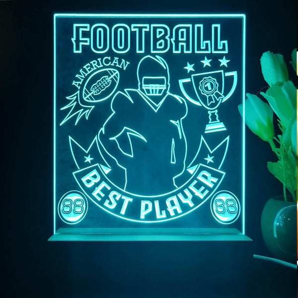 ADVPRO Football – bast player Tabletop LED neon sign st5-j5099 - Sky Blue