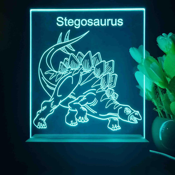 ADVPRO Stegosaurus Tabletop LED neon sign st5-j5102 - Sky Blue