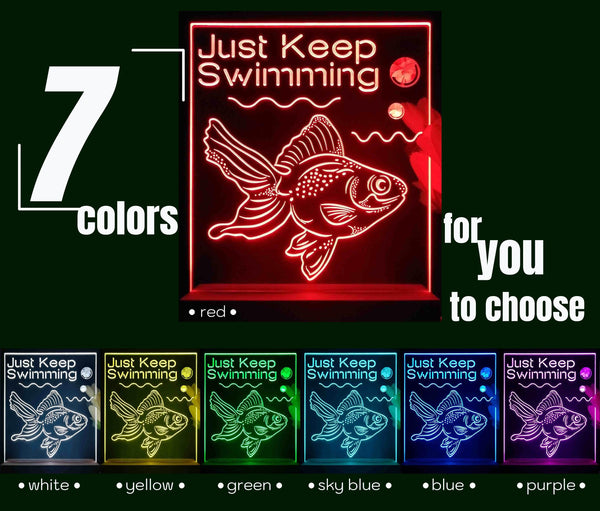 ADVPRO Ocean  series - golden fish Tabletop LED neon sign st5-j5103