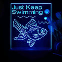 ADVPRO Ocean  series - golden fish Tabletop LED neon sign st5-j5103 - Blue