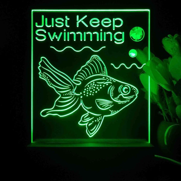 ADVPRO Ocean  series - golden fish Tabletop LED neon sign st5-j5103 - Green