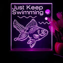 ADVPRO Ocean  series - golden fish Tabletop LED neon sign st5-j5103 - Purple