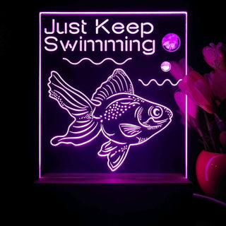 ADVPRO Ocean  series - golden fish Tabletop LED neon sign st5-j5103 - Purple