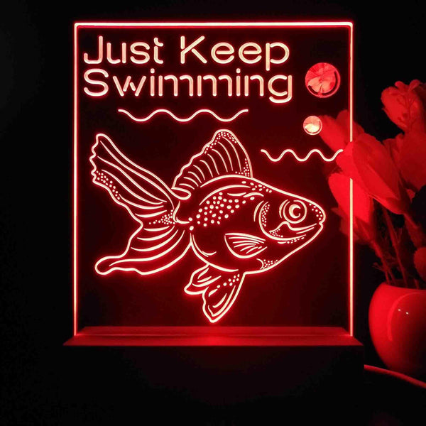 ADVPRO Ocean  series - golden fish Tabletop LED neon sign st5-j5103 - Red