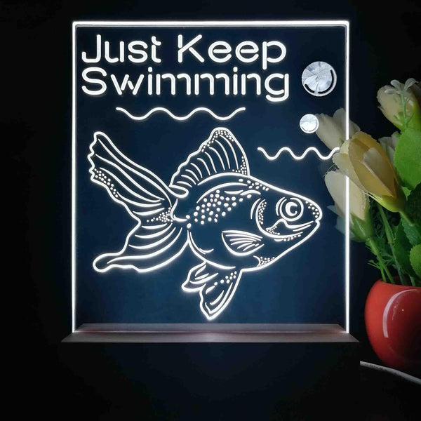 ADVPRO Ocean  series - golden fish Tabletop LED neon sign st5-j5103 - White