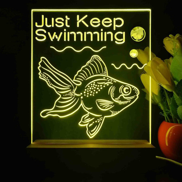 ADVPRO Ocean  series - golden fish Tabletop LED neon sign st5-j5103 - Yellow