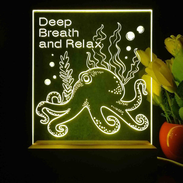 ADVPRO Ocean  series – octopus Tabletop LED neon sign st5-j5105 - Yellow