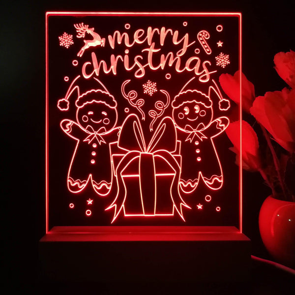 ADVPRO Merry Christmas - Gingerbread man Tabletop LED neon sign st5-j5107 - Red