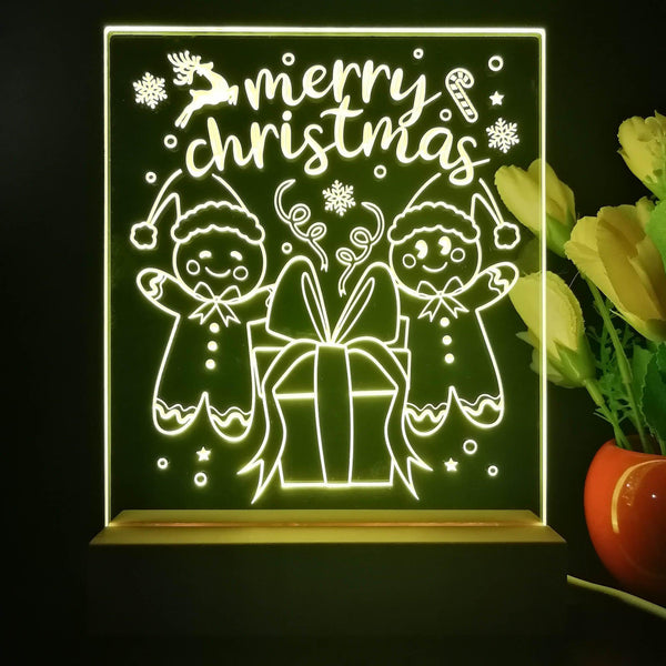 ADVPRO Merry Christmas - Gingerbread man Tabletop LED neon sign st5-j5107 - Yellow