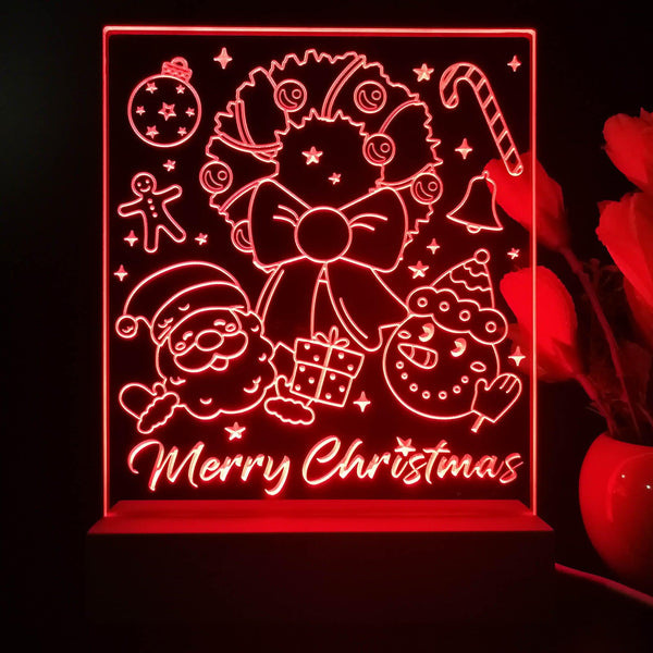 ADVPRO Merry Christmas –Santa and snowman Tabletop LED neon sign st5-j5108 - Red