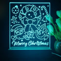 ADVPRO Merry Christmas –Santa and snowman Tabletop LED neon sign st5-j5108 - Sky Blue