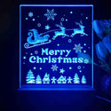 ADVPRO Merry Christmas - Santa flying at night Tabletop LED neon sign st5-j5109 - Blue