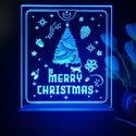 ADVPRO Merry Christmas - little cat with present Tabletop LED neon sign st5-j5110 - Blue