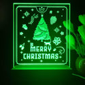 ADVPRO Merry Christmas - little cat with present Tabletop LED neon sign st5-j5110 - Green