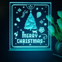 ADVPRO Merry Christmas - little cat with present Tabletop LED neon sign st5-j5110 - Sky Blue