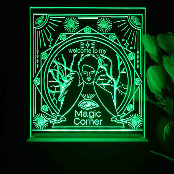 ADVPRO Welcome to my magic corner Tabletop LED neon sign st5-j5111 - Green