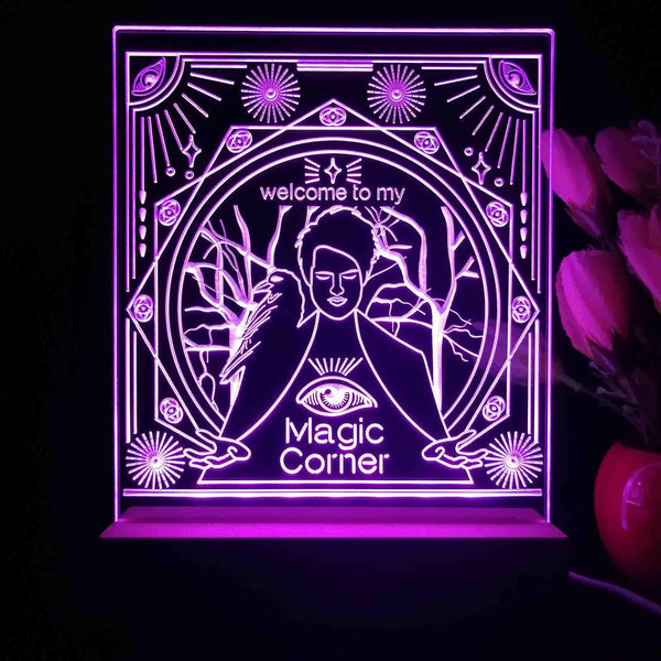 ADVPRO Welcome to my magic corner Tabletop LED neon sign st5-j5111 - Purple