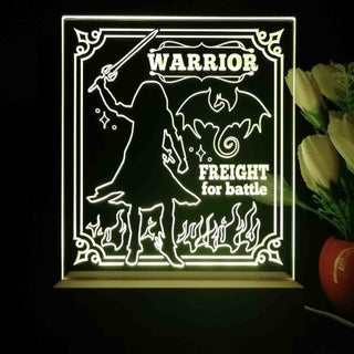 ADVPRO Women warrior freight for battle Tabletop LED neon sign st5-j5112 - Yellow