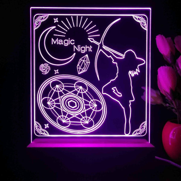 ADVPRO Women warrior – magic night Tabletop LED neon sign st5-j5113 - Purple