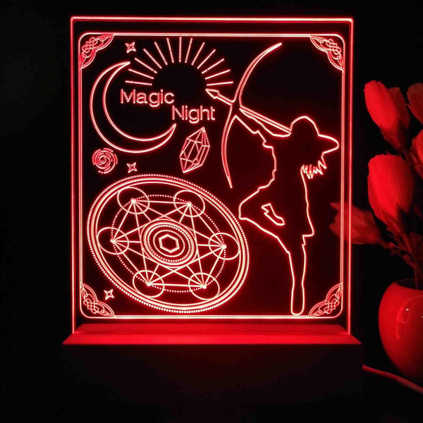 ADVPRO Women warrior – magic night Tabletop LED neon sign st5-j5113 - Red