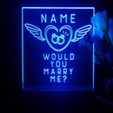 ADVPRO Angel Ring - Would you marry me? Personalized Tabletop LED neon sign st5-p0001-tm - Blue