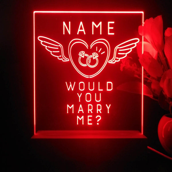 ADVPRO Angel Ring - Would you marry me? Personalized Tabletop LED neon sign st5-p0001-tm - Red