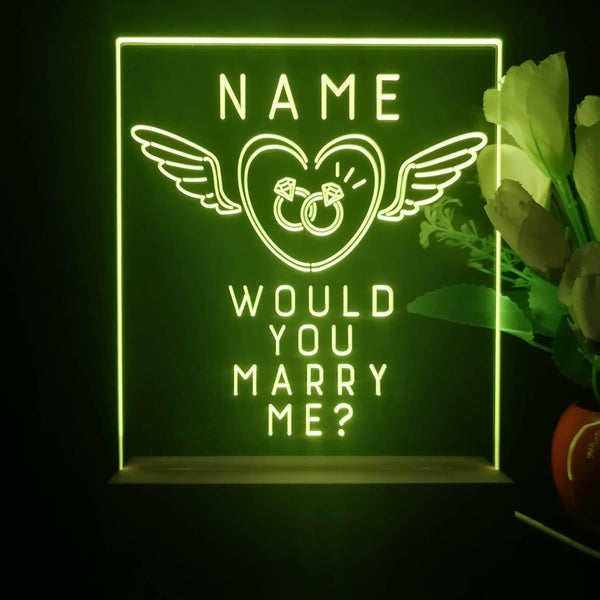 ADVPRO Angel Ring - Would you marry me? Personalized Tabletop LED neon sign st5-p0001-tm - Yellow