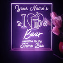 ADVPRO Home Bar – I love beer Personalized Tabletop LED neon sign st5-p0005-tm - Purple
