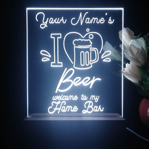 ADVPRO Home Bar – I love beer Personalized Tabletop LED neon sign st5-p0005-tm - White