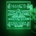 ADVPRO Home Bar Love with Big Beer Personalized Tabletop LED neon sign st5-p0006-tm - Green