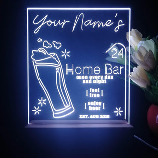 ADVPRO Home Bar Open 24 Hours Personalized Tabletop LED neon sign st5-p0007-tm - White