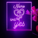 ADVPRO Said Yes with Rose Personalized Tabletop LED neon sign st5-p0008-tm - Purple