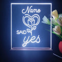 ADVPRO Said Yes with Rose Personalized Tabletop LED neon sign st5-p0008-tm - White