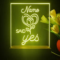 ADVPRO Said Yes with Rose Personalized Tabletop LED neon sign st5-p0008-tm - Yellow