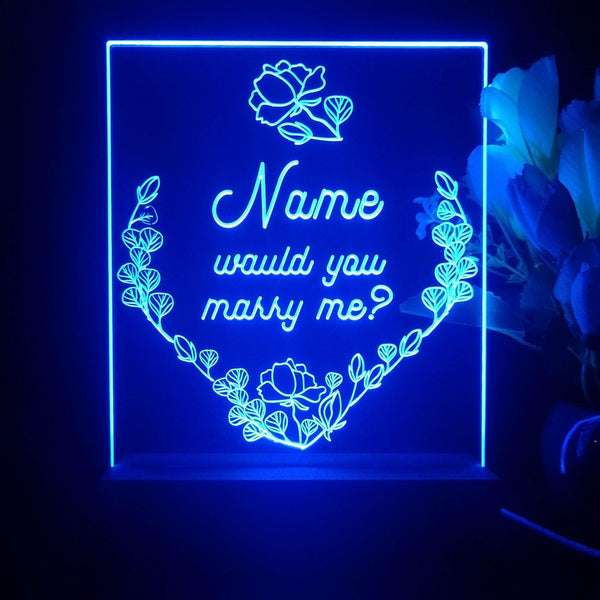 ADVPRO Would you marry me? Personalized Tabletop LED neon sign st5-p0009-tm - Blue