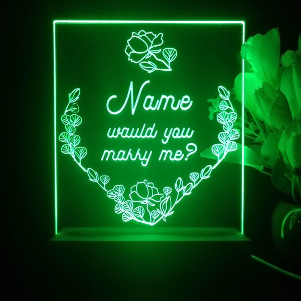 ADVPRO Would you marry me? Personalized Tabletop LED neon sign st5-p0009-tm - Green