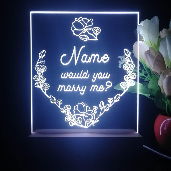 ADVPRO Would you marry me? Personalized Tabletop LED neon sign st5-p0009-tm - White