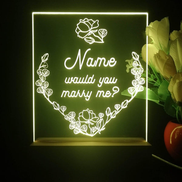 ADVPRO Would you marry me? Personalized Tabletop LED neon sign st5-p0009-tm - Yellow