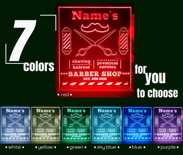 ADVPRO Barber Shop_01 Icon at the middle Personalized Tabletop LED neon sign st5-p0010-tm