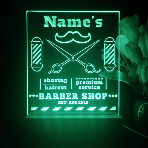 ADVPRO Barber Shop_01 Icon at the middle Personalized Tabletop LED neon sign st5-p0010-tm - Green