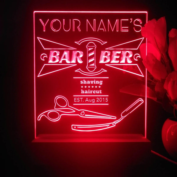 ADVPRO Barber Shop_04 Big Barber Logo Personalized Tabletop LED neon sign st5-p0013-tm - Red