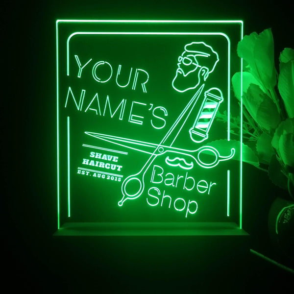 ADVPRO Berber Shop_05 Neon feel with man Personalized Tabletop LED neon sign st5-p0014-tm - Green