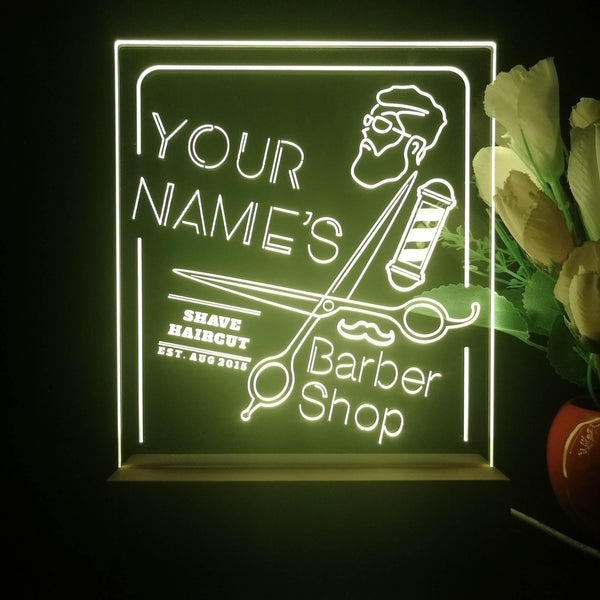ADVPRO Berber Shop_05 Neon feel with man Personalized Tabletop LED neon sign st5-p0014-tm - Yellow