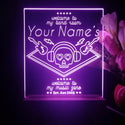 ADVPRO Band Room_Skull with headphone Personalized Tabletop LED neon sign st5-p0015-tm - Purple