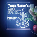 ADVPRO Band room_guitar with fire Personalized Tabletop LED neon sign st5-p0016-tm - White