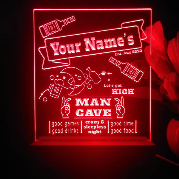ADVPRO Man Cave_Drink beer with moon Personalized Tabletop LED neon sign st5-p0019-tm - Red