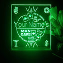 ADVPRO Man Cave_ Playing icon with middle circle Personalized Tabletop LED neon sign st5-p0022-tm - Green